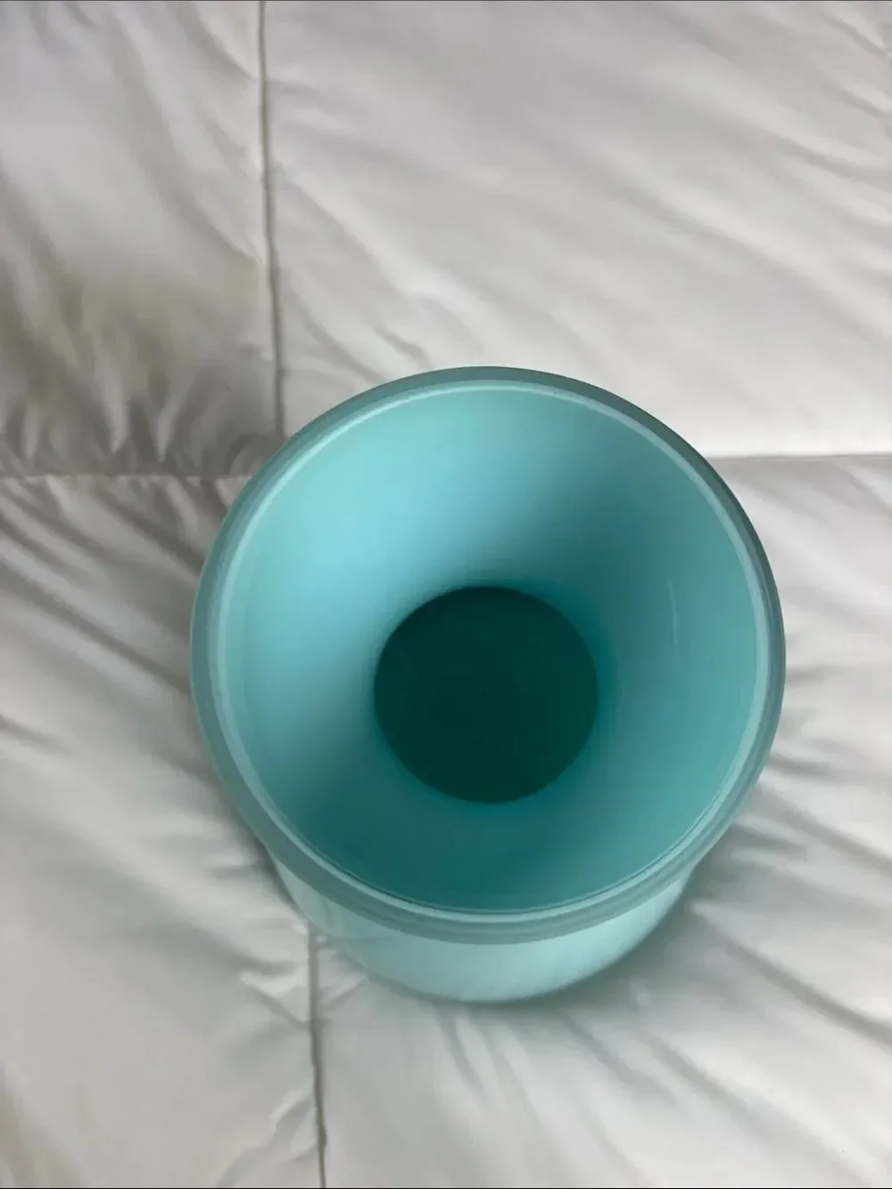 Crate & Barrel Zest Glass 6” Vase Blue
